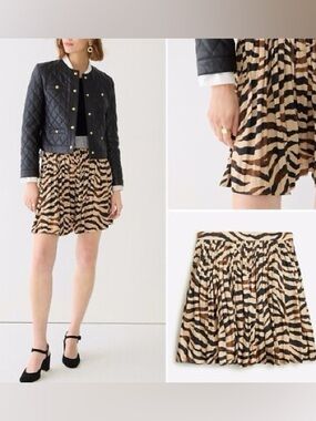 NWT J.Crew Featherweight Satin Skirt